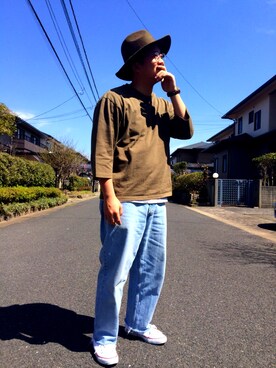 「切りっぱなし」｜「アイテム（アナログ腕時計）」を使った、キングさん（メンズ・173cm）の春コーディネート