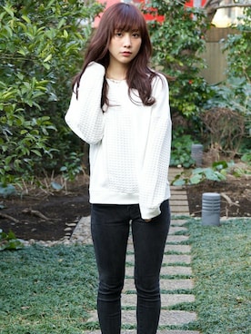 「B.I.D.（ビーアイディー）のアイテム」を使った、MINA HISATSUNEさん（レディース・153cm）の春コーディネート