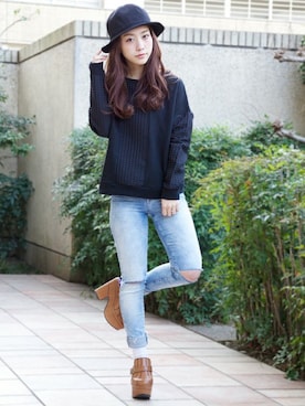 「B.I.D.（ビーアイディー）のアイテム」を使った、MINA HISATSUNEさん（レディース・153cm）の春コーディネート