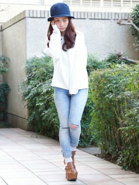 「B.I.D.（ビーアイディー）のアイテム」を使った、MINA HISATSUNEさん（レディース・153cm）の春コーディネート