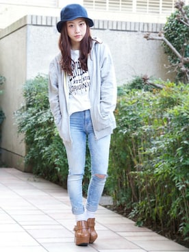 「B.I.D.（ビーアイディー）のアイテム」を使った、MINA HISATSUNEさん（レディース・153cm）の春コーディネート