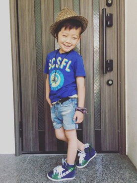 「DIESEL KIDS」｜yuraさん（キッズ・100cm）の春コーディネート
