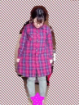 「アイテム（シャツワンピース）」を使った、楓さん（レディース・148cm・20代）の春コーディネート