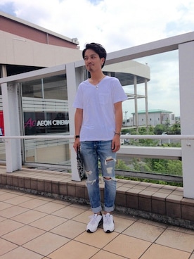 「アイテム（クラッチバッグ）」を使った、keijiさん（メンズ・178cm）の春コーディネート