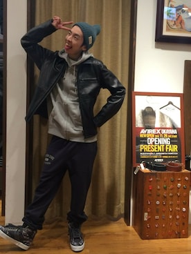 「あべのハルカス」｜「アイテム（ジャケット/アウター）」を使った、Pakkun14さん（メンズ・165cm）の冬コーディネート