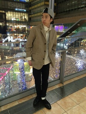 「あべのハルカス」｜「アイテム（ジャケット/アウター）」を使った、Pakkun14さん（メンズ・165cm）の冬コーディネート
