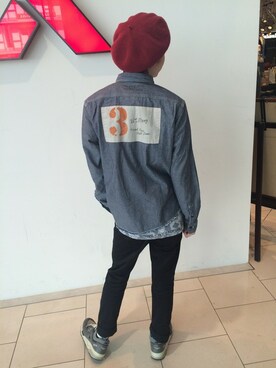 「TYPE BLUE（タイプブルー）のアイテム（シャツ/ブラウス）」を使った、Pakkun14さん（メンズ・165cm）の冬コーディネート