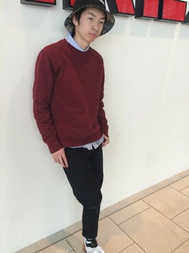 「あべのハルカス」｜「アイテム（帽子）」を使った、Pakkun14さん（メンズ・165cm）の春コーディネート