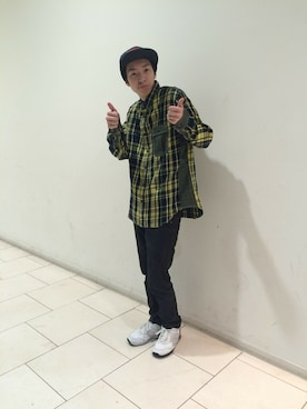 「TYPE BLUE（タイプブルー）のアイテム（シャツ/ブラウス）」を使った、Pakkun14さん（メンズ・165cm）の夏コーディネート