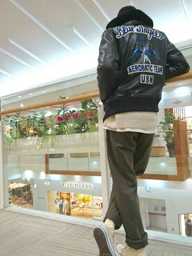 「西宮ガーデンズ」｜Pakkun14さん（メンズ・165cm）の冬コーディネート