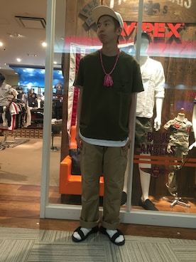 「Uncut Bound（アンカットバウンド）のアイテム」を使った、Pakkun14さん（メンズ・165cm）の夏コーディネート