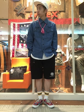 「ハンドメイド」｜Pakkun14さん（メンズ・165cm）の夏コーディネート