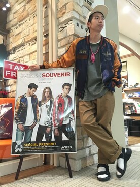 「スポサン」｜「アイテム（ブルゾン）」を使った、Pakkun14さん（メンズ・165cm）の夏コーディネート