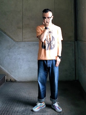 「GROK LEATHER（グロックレザー）のアイテム」を使った、初珠さん（メンズ・167cm）の夏コーディネート