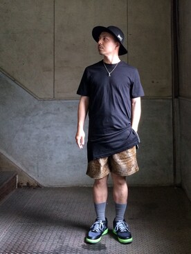 「HALFMAN（ハーフマン）のアイテム（パンツ）」を使った、初珠さん（メンズ・167cm）の春コーディネート