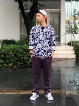 「GROK LEATHER（グロックレザー）のアイテム」を使った、初珠さん（メンズ・167cm）の夏コーディネート