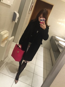 「M-PREMIER（エムプルミエ）のアイテム（ジャケット/アウター）」を使った、kaoririさん（レディース・154cm）の冬コーディネート