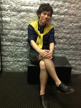 「HAMNETT（ハムネット）のアイテム（シューズ）」を使った、shogoさん（メンズ・171cm）の夏コーディネート