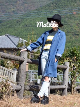 「由布院」｜まちるださん（レディース・155cm）の秋コーディネート