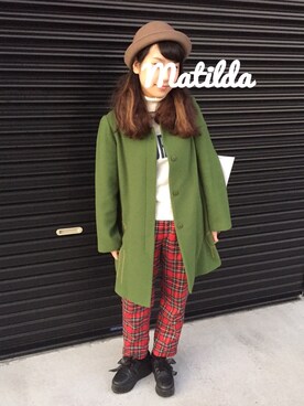 「Sybilla（シビラ）のアイテム（ジャケット/アウター）」を使った、まちるださん（レディース・155cm）の冬コーディネート