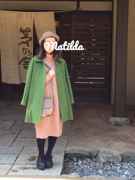 「Sybilla（シビラ）のアイテム（ジャケット/アウター）」を使った、まちるださん（レディース・155cm）の冬コーディネート