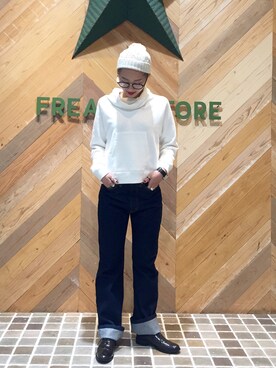 「ヤングアンドオルセン」｜「アイテム（ニットキャップ/ビーニー）」を使った、konomiさん（レディース・158cm）の夏コーディネート