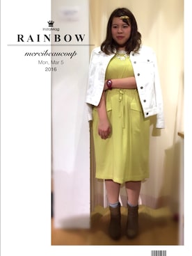 「オリエンタルトラフィック」｜「アイテム（デニムジャケット）」を使った、MOLAさん（レディース・163cm）の春コーディネート