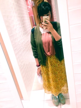 「大きいサイズ」｜「アイテム（ブルゾン）」を使った、MOLAさん（レディース・164cm）の夏コーディネート