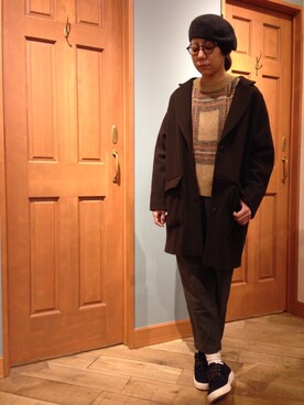 「Sessun（セッスン）のアイテム（ジャケット/アウター）」を使った、WORDSBYwearさん（レディース・163cm）の冬コーディネート