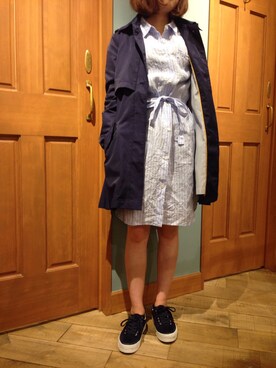 「PARKA LONDONのアイテム（その他アウター、ブルー系）」を使った、WORDSBYwearさんの春コーディネート