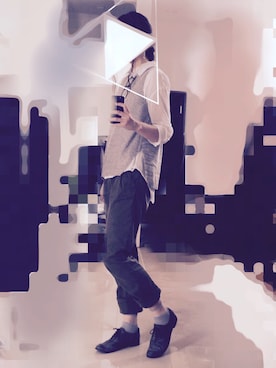 「AS KNOW AS plus（アズノゥアズプラス）のアイテム（ベスト、グレー系）」を使った、かずしおさん（レディース・166cm）の秋コーディネート