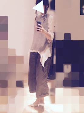 「JOURNAL STANDARD（ジャーナルスタンダード）のアイテム（ピアス（片耳用）、ブルー系）」を使った、かずしおさん（レディース・166cm）の秋コーディネート