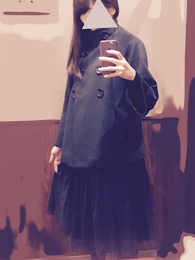 「ZARA（ザラ）のアイテム（その他アウター、グレー系）」を使った、かずしおさん（レディース・166cm）の冬コーディネート