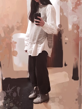 「トイレから失礼しやす」｜「アイテム（アクセサリー）」を使った、かずしおさん（レディース・166cm）の冬コーディネート