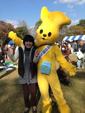 「アイテム（ダウンベスト、その他）」を使った、ざさん（レディース・168cm）の春コーディネート