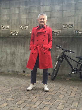 「アイテム（トレンチコート）」を使った、田中 正さん（メンズ・168cm・40代）の秋コーディネート