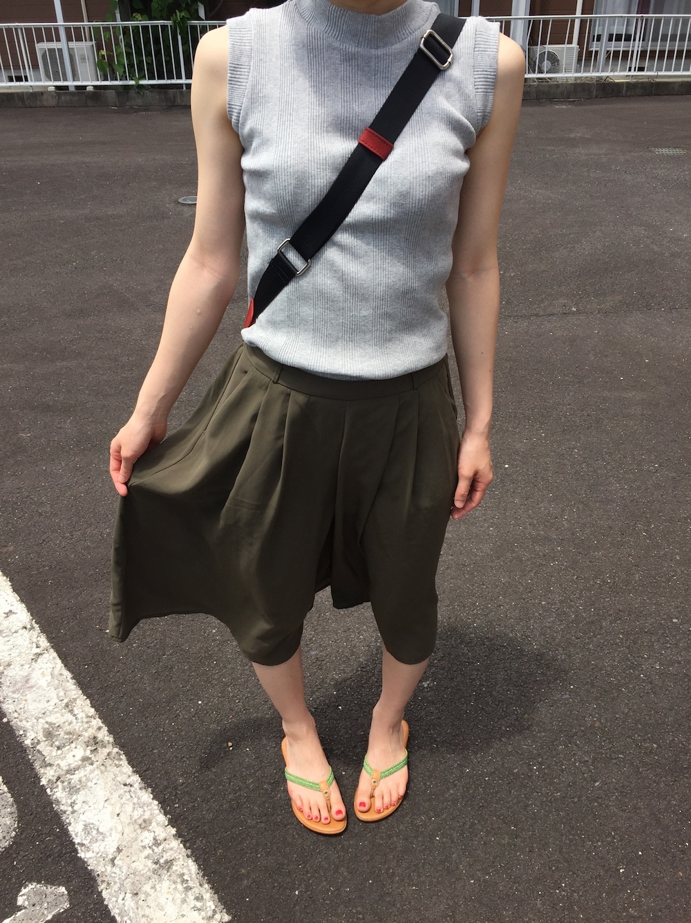 croon a song】カーキガウチョパンツ