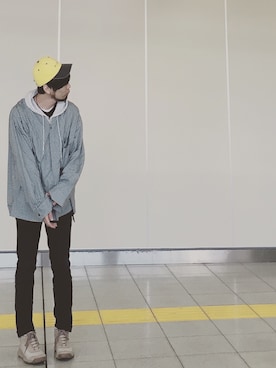 「JULIEN DAVID（ジュリエンデビッド）のアイテム（パンツ）」を使った、shitassholedystopiaさん（メンズ・170cm）の春コーディネート