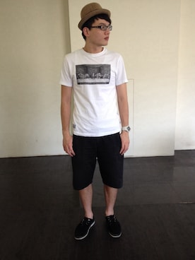 「BRIDGE（ブリッジ）のアイテム（ブーツ）」を使った、SamChungさん（メンズ・181cm）の夏コーディネート