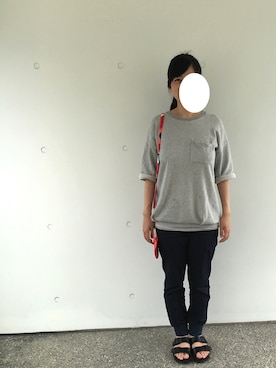 「ボーイッシュ」｜「アイテム（チュニック）」を使った、imaさん（レディース・157cm）の夏コーディネート