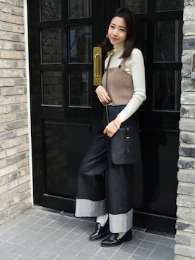 「yellow（イエロー）のアイテム」を使った、jiyoung kimさん（レディース・160cm）の秋コーディネート