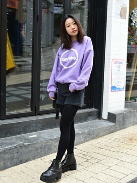 スウェットを使った ショートパンツ の人気ファッションコーディネート 地域 韓国 Wear