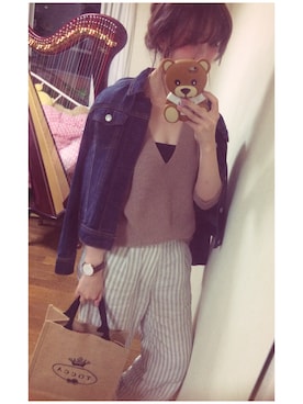 「TOCCA（トッカ）のアイテム（バッグ）」を使った、meiさん（レディース・153cm）の春コーディネート