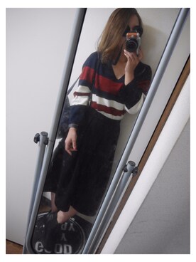 「Heather（ヘザー）のアイテム（ブーツ）」を使った、saya♡さん（レディース・153cm）の秋コーディネート