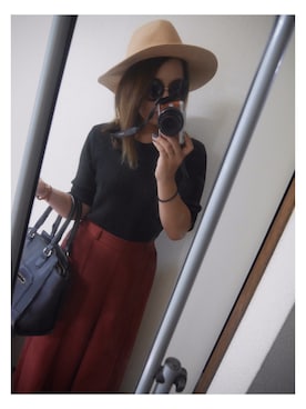 「JEANASIS（ジーナシス）のリブボート5S/728378 （Tシャツ/カットソー）」を使った、saya♡さん（レディース・153cm）の秋コーディネート