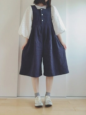 「Crisp（クリスプ）のアイテム（つなぎ/オールインワン）」を使った、なななさん（レディース・163cm）の春コーディネート
