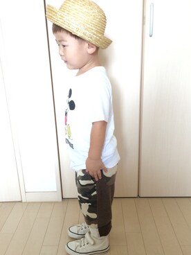 「スエット」｜いっぽさんさん（キッズ・90cm）の夏コーディネート