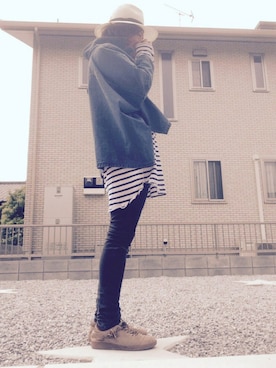 「Magine（マージン）のアイテム（帽子）」を使った、☆ash★◡̎*さん（メンズ・167cm）の春コーディネート