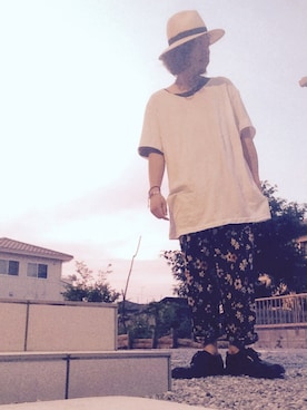 「Magine（マージン）のアイテム（帽子）」を使った、☆ash★◡̎*さん（メンズ・167cm）の夏コーディネート