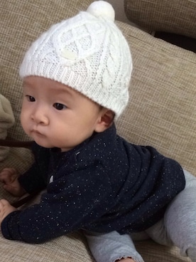 「beberose（ベベローズ）のアイテム」を使った、saraさん（キッズ・70cm）の秋コーディネート